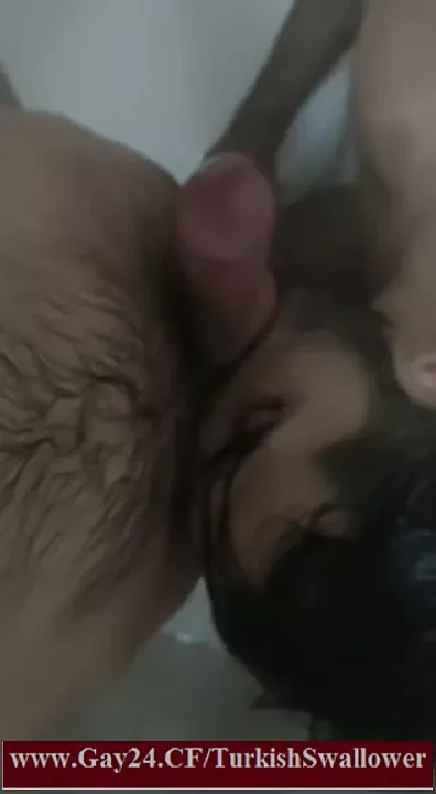 Hot Turk sucks dick in the bathroom