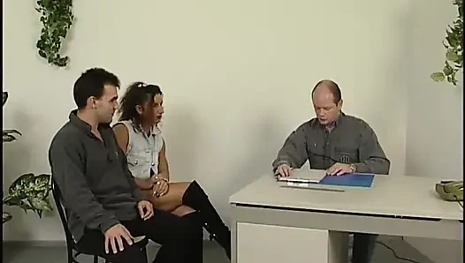 Slutty mature and her two fuckers