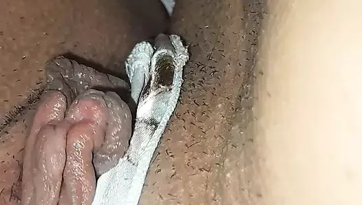 Wet masturbating