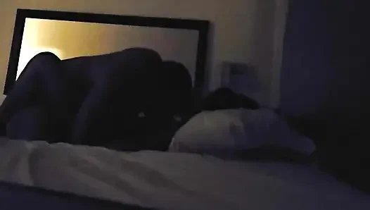 Fucks hard, moans and screams a lot in low light