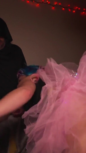 Memorable moment from "A Unicorn's Dark Fantasies - Foursome Halloween Kink with DVP & Three Thick Creampies  - Cliff Media"