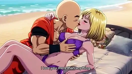 Android 18 & krillin beach house passion - romantischer anime 3D