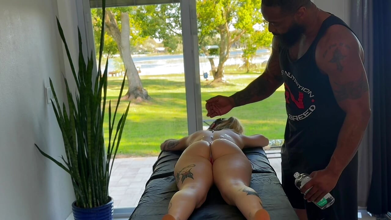 Naughty Massage Ends in Creampie BBC