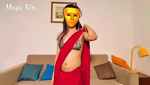 Hot New Petite Desi Indian College Slut Strips Online To Earn A Living - Maya Sin