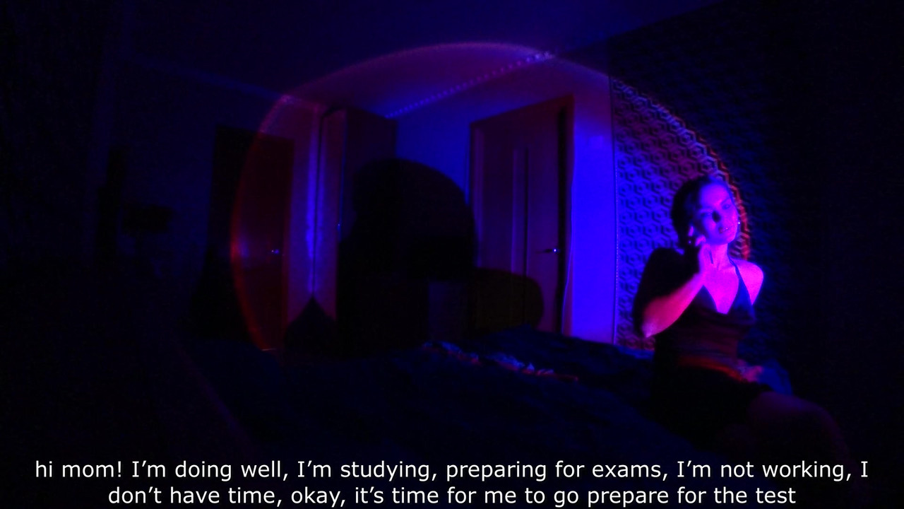 Student Masseuse Talking to Her Mom on Phone While Waiting for Her Client