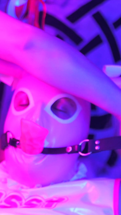 The Sissy Gag Trials - FIVE gags, electroplay, Spit and Cum Swallow! | Clip 3
