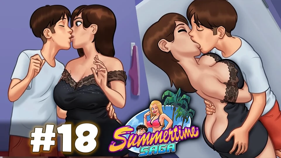 I kiss my stepmother while I touch her big ass (Summertime Saga #18) - Jazziuu