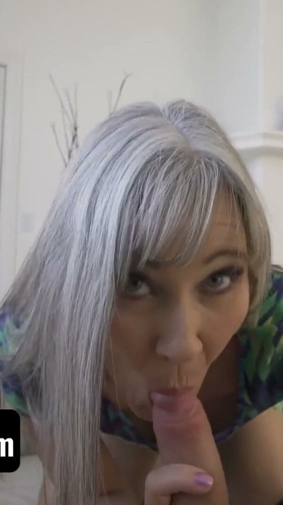 PervNana - Dirty Mature Slut Leilani Lei Shares Her Stepson's Huge Cock With Young Babe Angeline Red | Clip 1