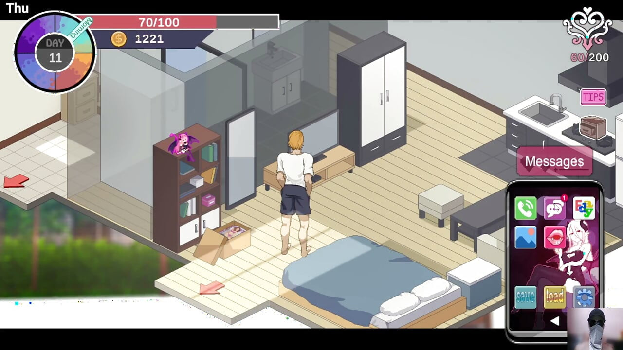 Ntraholic gameplay! Ep-2! The cute wife cheats on her husband with me while he is there!