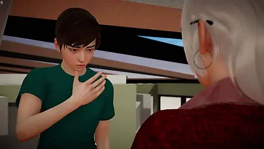 Japanese Stepmom Blowing Young Stepson Hard Cock