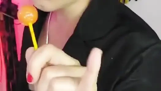 Shyyfxx Your Bossy Boss Jerks Out with a Lollipop and Forces You to Lick Her Pussy Humiliation