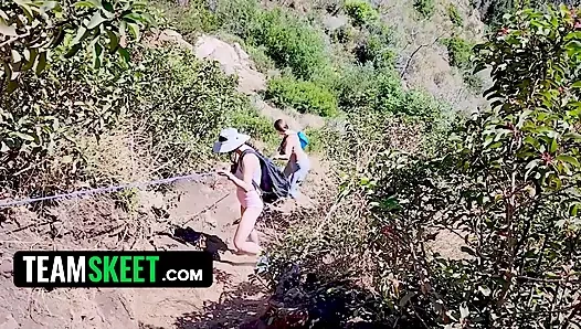 Wing Woman Kenzie Love Recruits Jasmine Wilde for a Hiking Trail Threesome