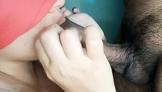 My stepsister is obsessed with playing with my foreskin, pushing her fingers as far inside my skin as she can.