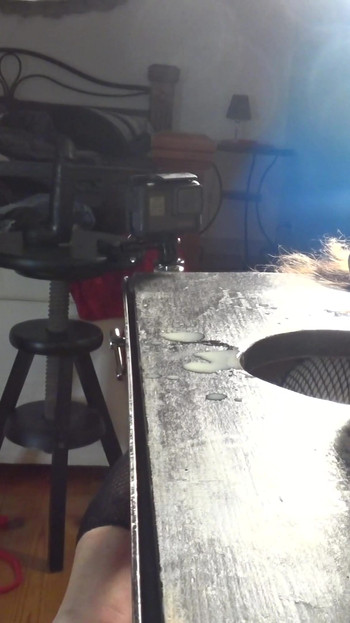 Emotional moment from "Facefucked in Pillory by cock and a Bad Dragon - Little Sunshine MILF"