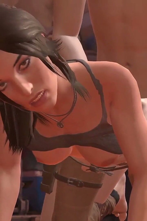Lara Croft nimmt einen riesigen schwanz in den arsch: Tomb Raider-parodie