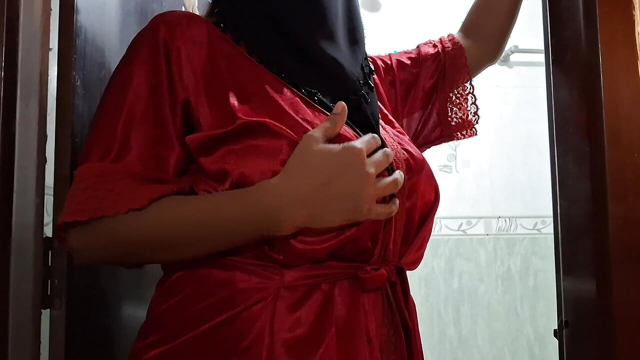 Desi hijabi woman fucked by her stepfather inside the bathroom
