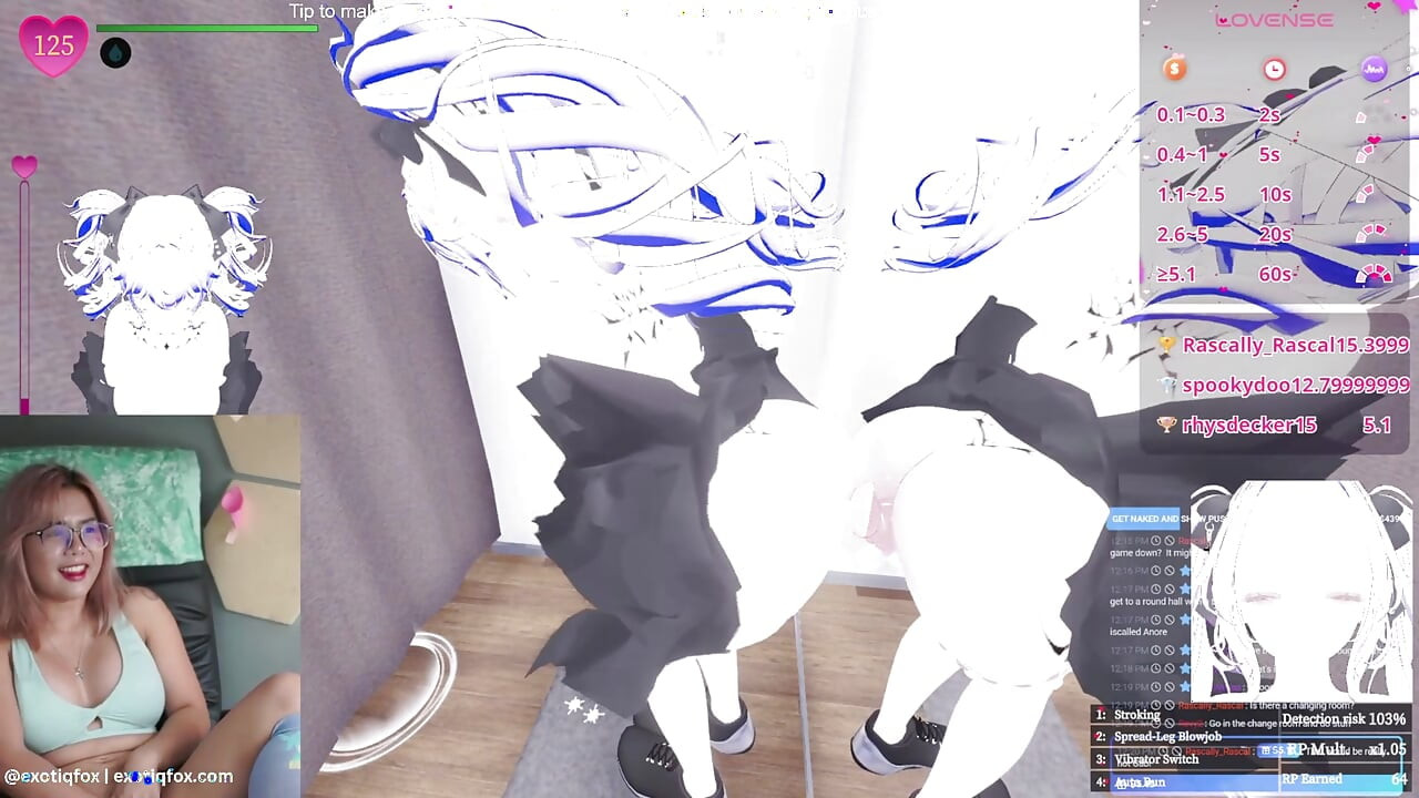 Nettes gamer-mädchen Hentai gamer japanisches spiel geheime exhibitionistin manaka