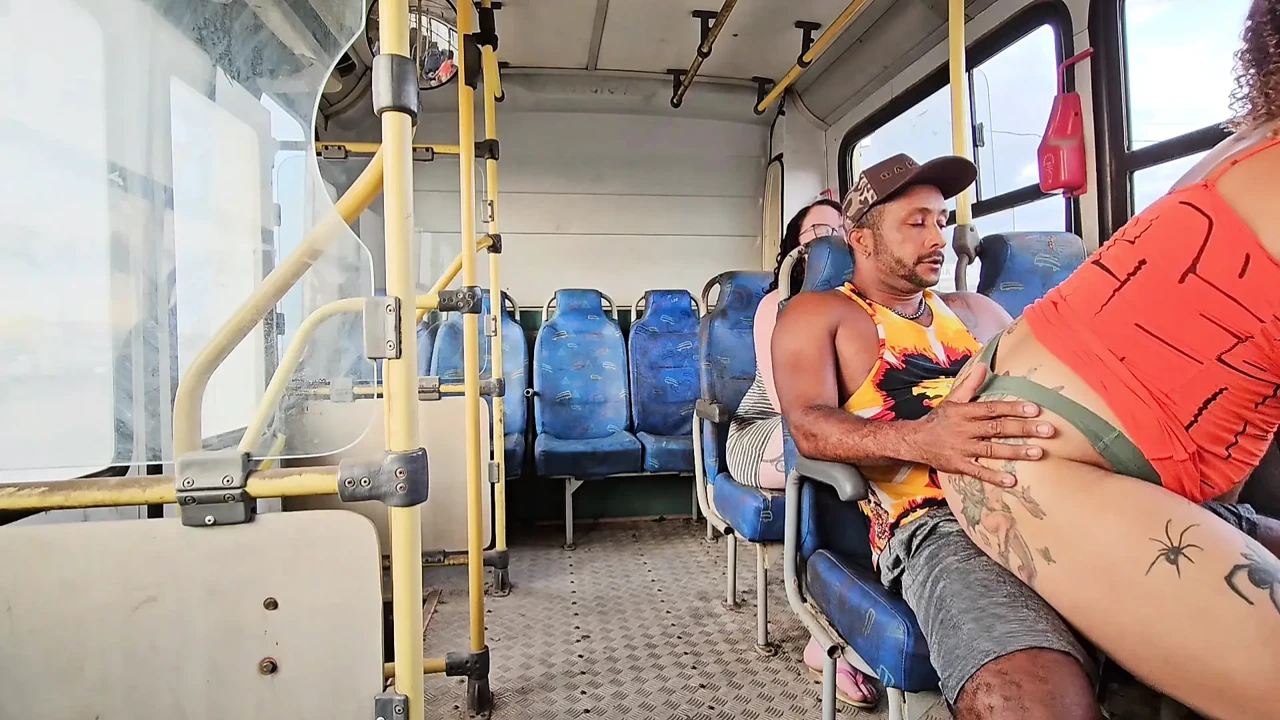 A SHAMELESS COUPLE RIDING IN PUBLIC TRANSPORT AND BACKSEAT PASSENGER FILMING EVERYTHING