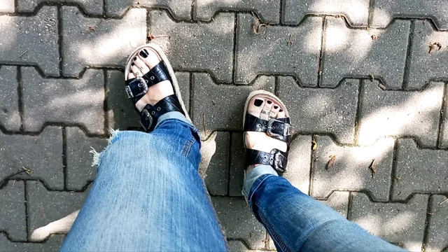 my feet in sexy platform sandals