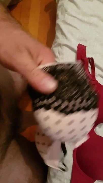 cumming on 19year olds cute bra