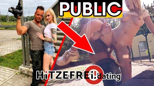HITZEFREI.dating Blondine in PUBLIC gefickt - POLIZEI kommt!