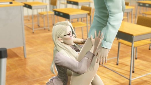 Jeune avec un soutien-gorge maudit s'est fait baiser hentai à l'université l Animation 3D