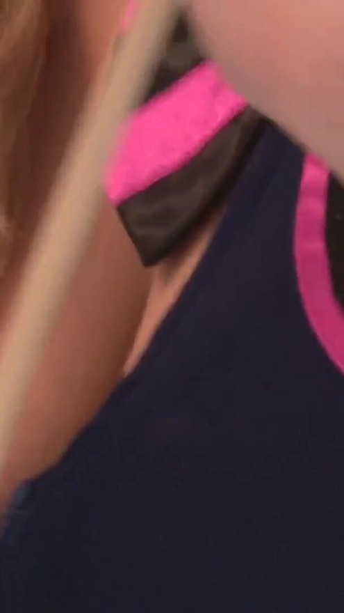 Two pink babes shares a lollipop after the school | Clip 1