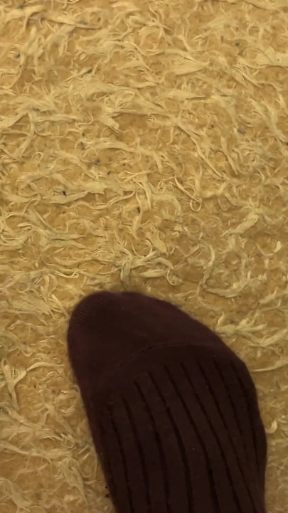 Earl Smile Dark Brown Ribbed Socks Fetish - Bedroom Solo | Clip 3