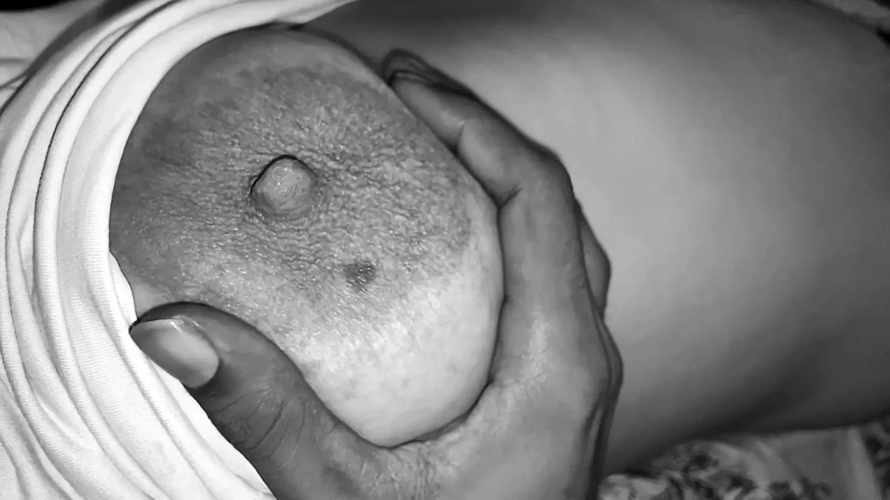I played with my stepsister's boobs at night