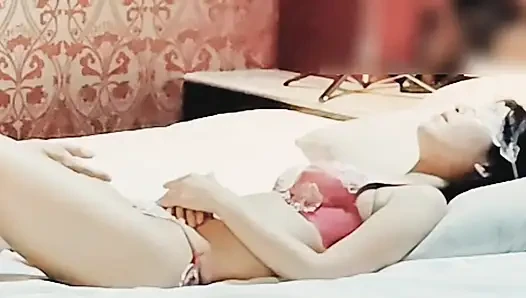 Busty in red underwear cums with vibrator and fingering. Home made amateur Personal photography kawasaki JK