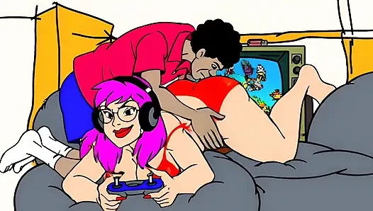 Üvey annem retro oyunları seviyor, hentai, ai çizgi film