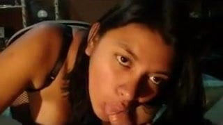Latin coupe deepthroat then anal creampie