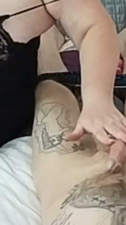 the bitch strokes and jerks off my dick to a cumshot | Clip 1
