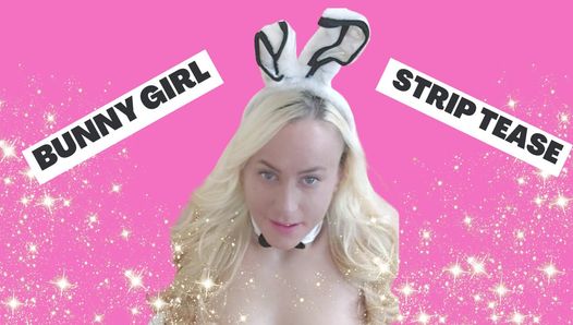 Bunny meisje striptease