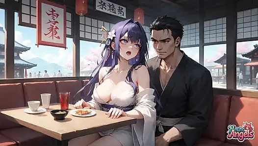 Verschüttete milchverführung: nasse kimono-versuchung