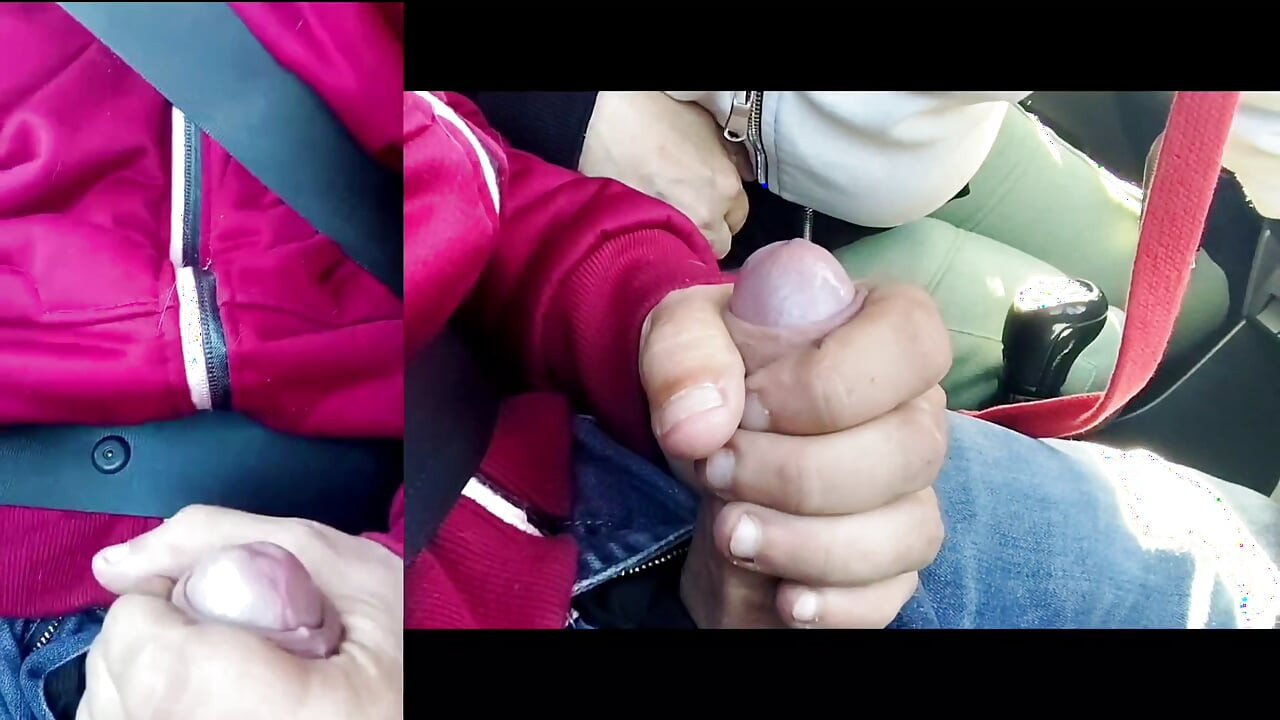 Public handjob almost caught, he likes to film me and watch me cum!