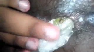 Anal fucked with cucumber
