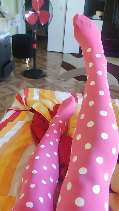 Pink pantyhose