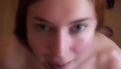 Amateur redhead takes the load to the face