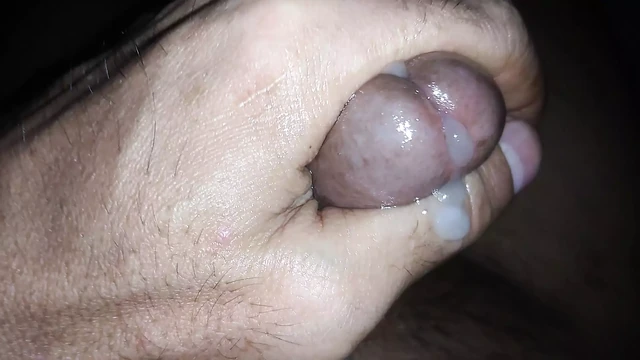 Solo cumshot in a hammock