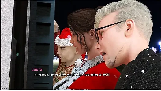 Laura şehvetli gizli noel 2023 Bayan Noel Baba karısı olarak rol yapma sırasında yaşlı adamla seks yapıyor