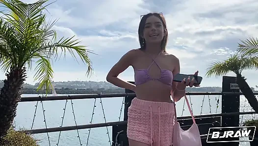 BJRAW Painting Aria Valencia's pretty face with cum