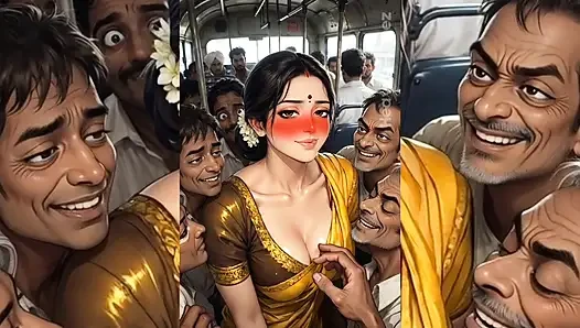 Cewek nakal India dientot habis-habisan sama pria tua yang bejat di dalam bus - bagian 1