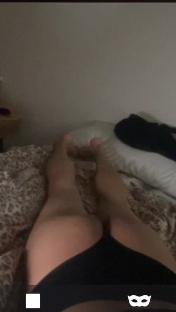 Dirty sissy showing off on flingster for old men who stroke their cock