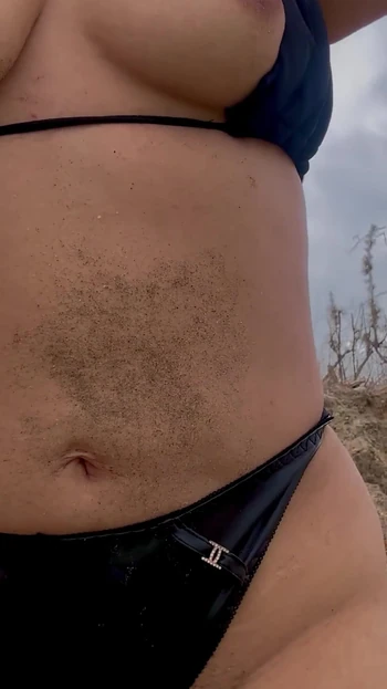 Must-share moment from "I celebrate NEW YEAR on the beach with my horny stepmother, we have sex on the beach."