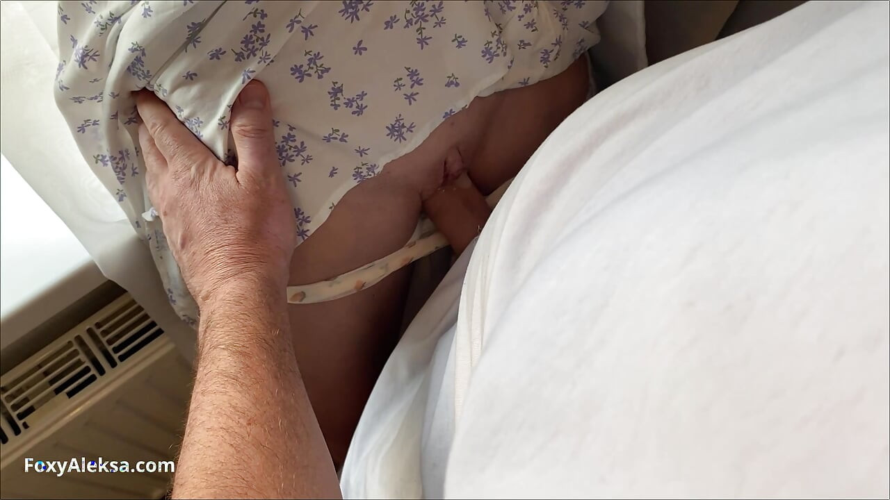 Rubbing my petite pussy against teacher’s cock. He couldn’t hold back and filled my tight pussy with cum.