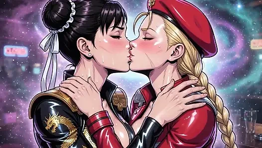 Cammy and Chun Li Kissing Ai
