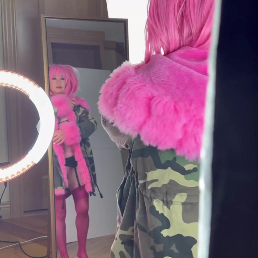 Prettiest in Her Pink Stockings