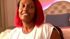 Imani Talks Vibrator. East African American Dominatrix Slut