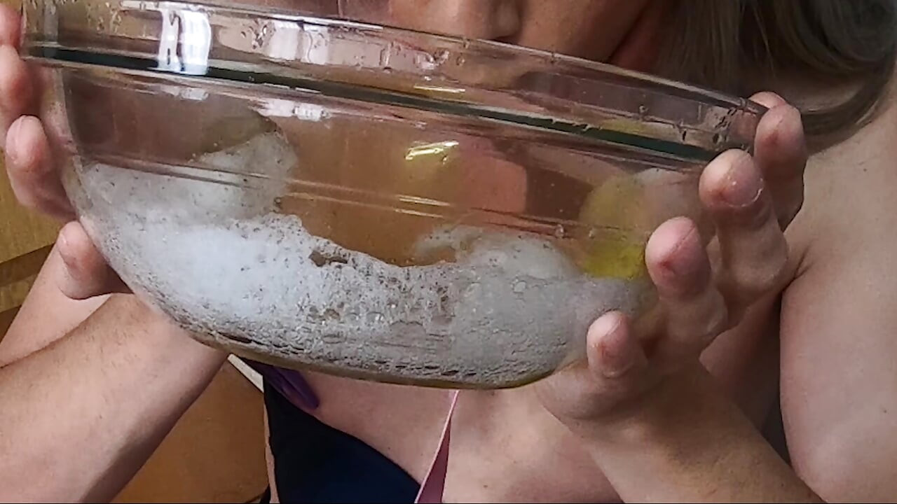 Good Girl Drinks a Bowl Full of Yellow Pee